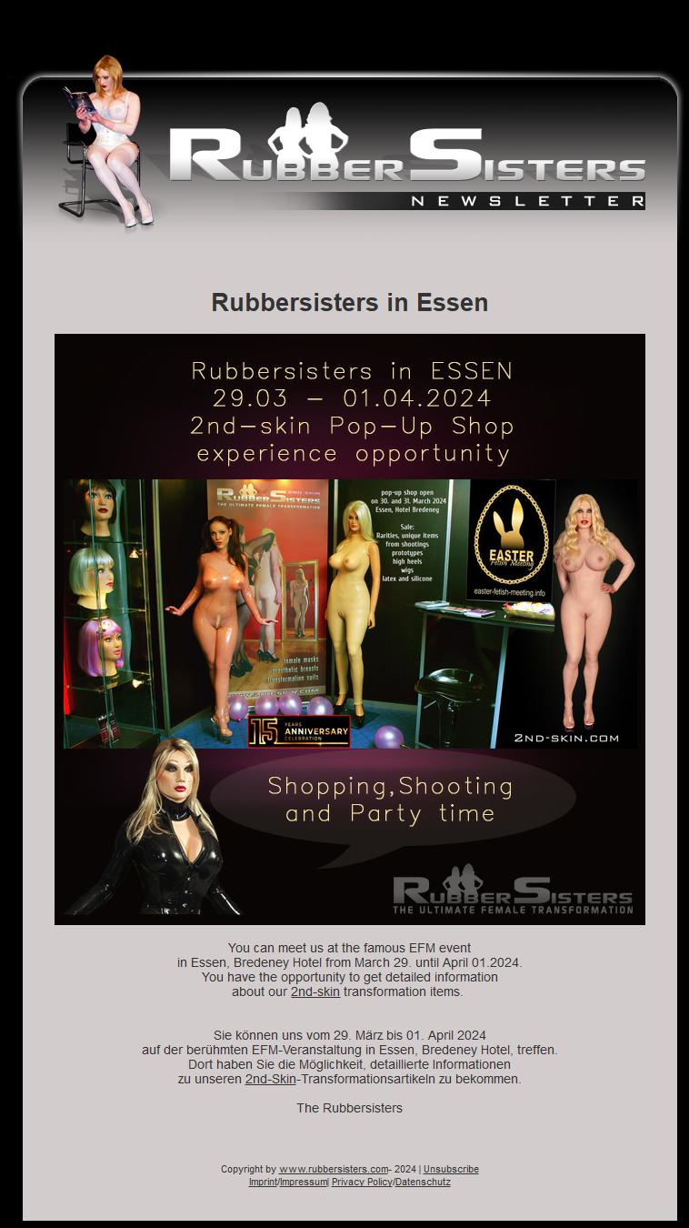 2nd-skin.com - News 03/2024 - Rubbersisters in Essen