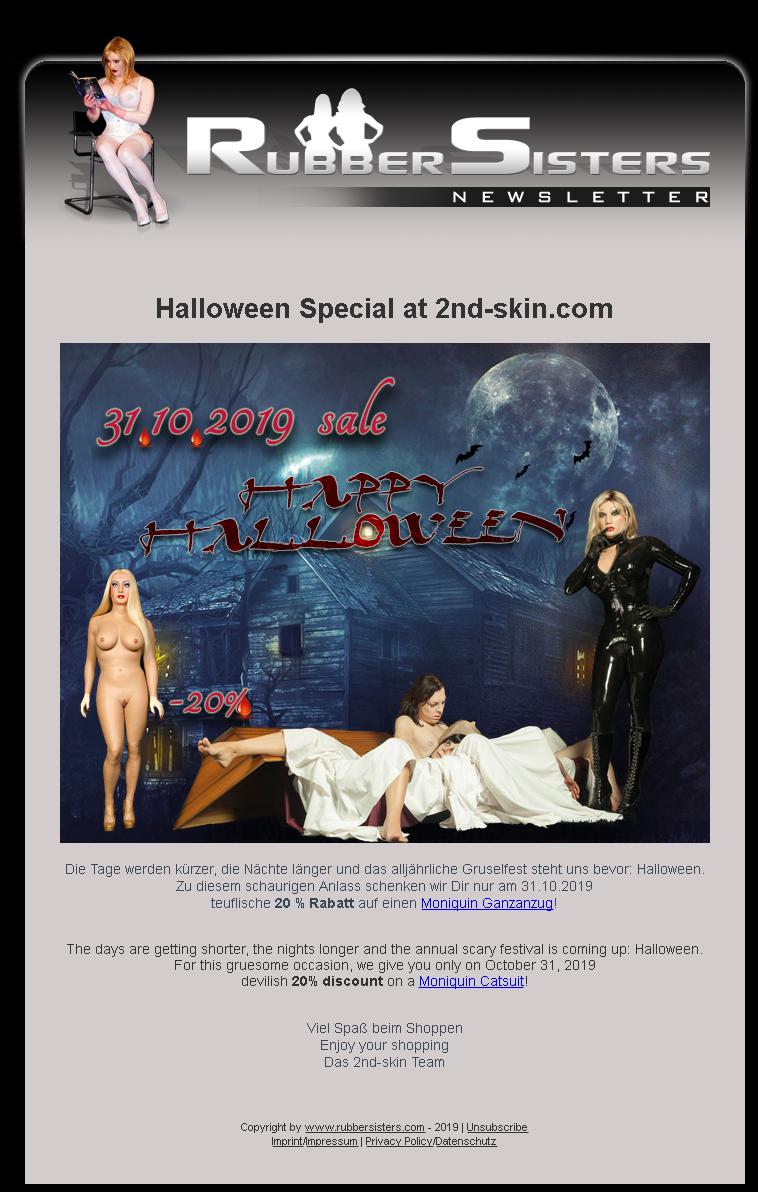 Rubbersisters / 2nd-skin - News 10/2019 - Halloween Special