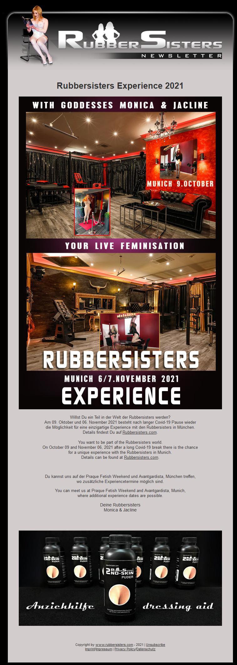 Rubbersisters / 2nd-skin - News 09/2021 - Experience 2021
