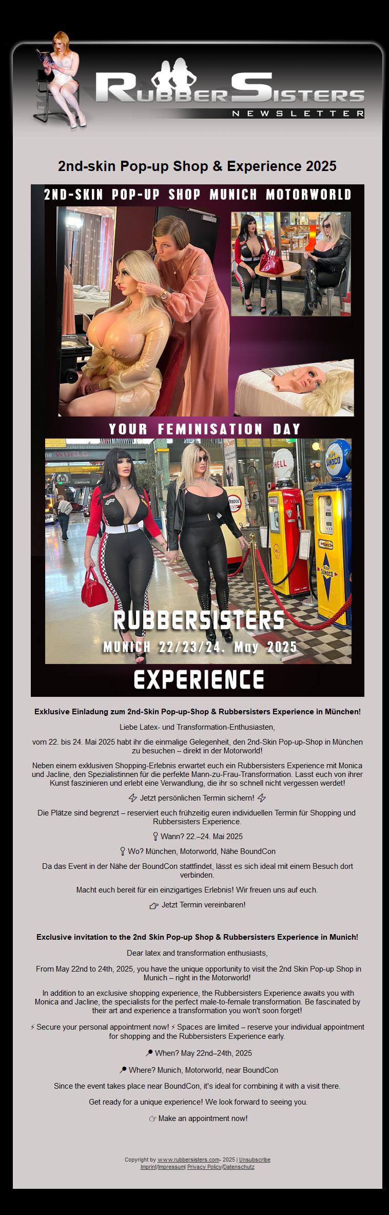 Rubbersisters - News 03/2025 - 2nd-skin Pop-up-Shop